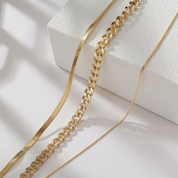 2021 fashion new arrival Boho Women Multi-Layer Choker Collar Chain Necklace - Picture 4 of 6